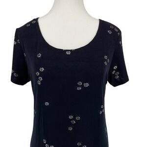 Vintage 90’s California Concepts‎ Mini Dress Metallic Floral Stretch Black 10